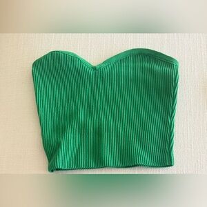 Aritzia Vibrant Green Ribbed Crop Top